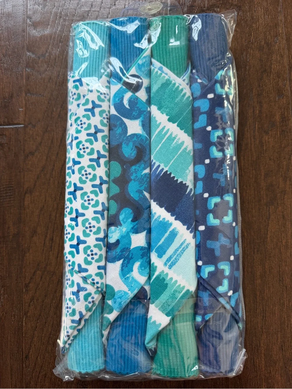 Newbridge 8pc Blue & Teal Placemat and Napkin Set